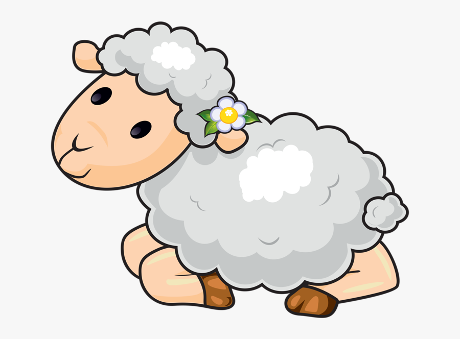 Clip Art Png Detalles Navidad - Lying Down Cartoon Sheep, Transparent Clipart