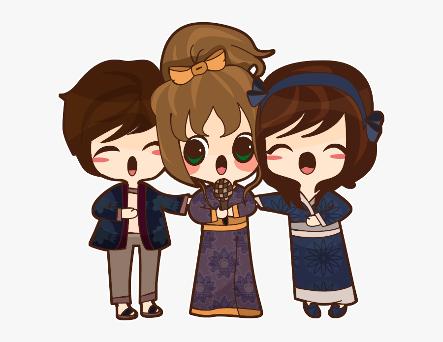 Singingtrio - Cartoon, Transparent Clipart