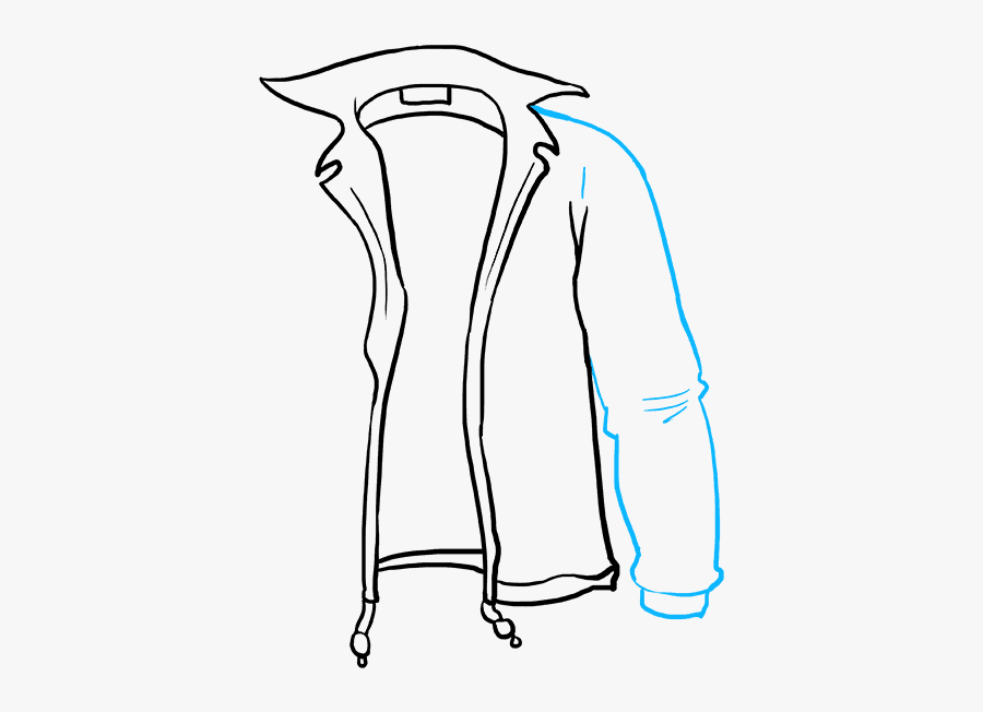 How To Draw Jacket - Draw A Leather Jacket Easy, Transparent Clipart