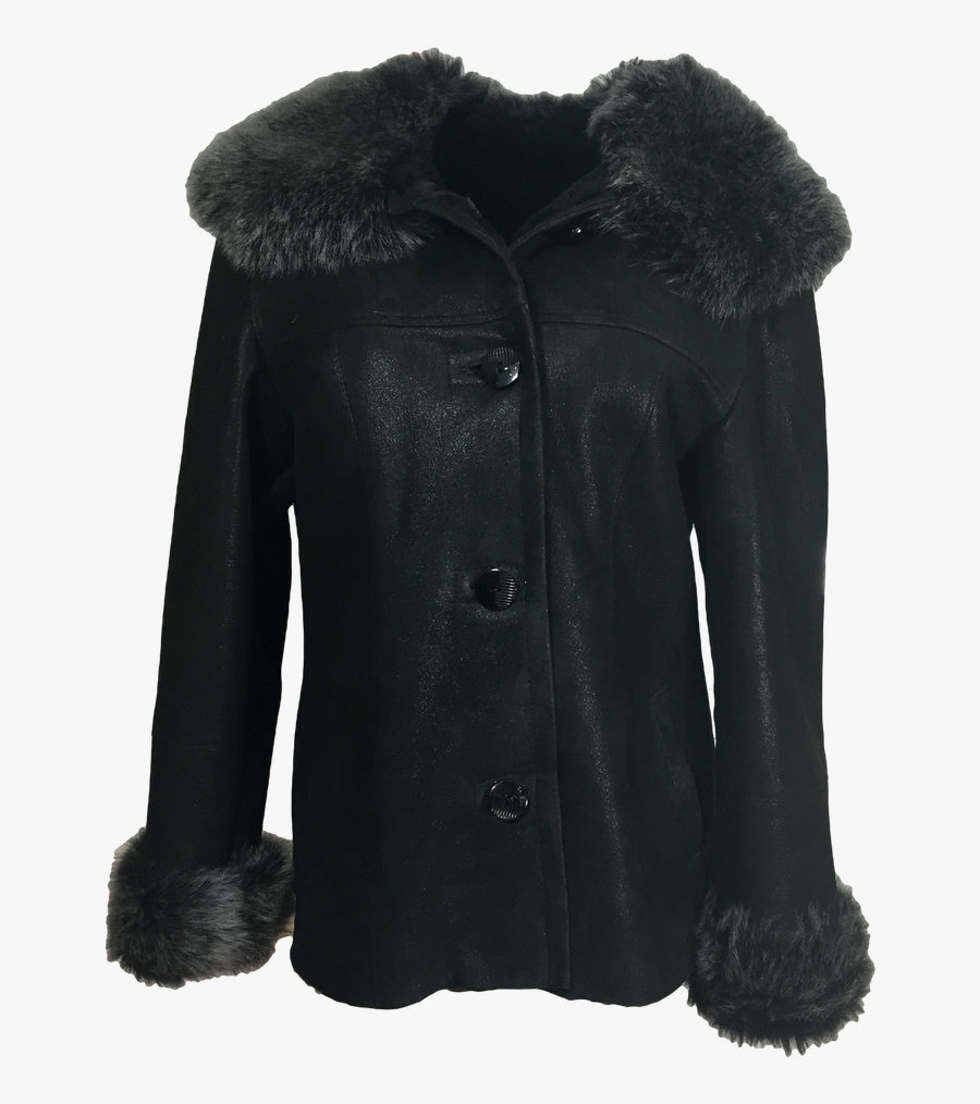 Fur Lined Leather Jacket Transparent Png, Transparent Clipart