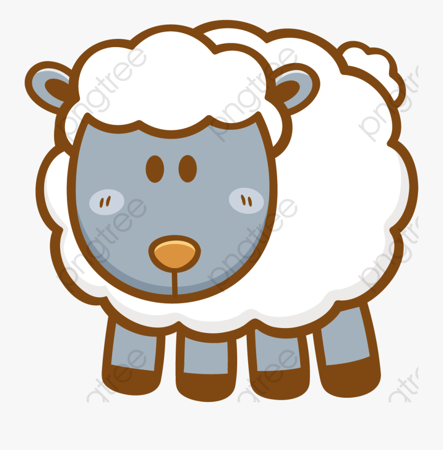 Transparent Flock Of Sheep Clipart - 綿羊 卡通 圖片, Transparent Clipart