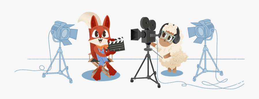 Fox & Sheep Animation High Quality Animated Content - Cartoon, Transparent Clipart