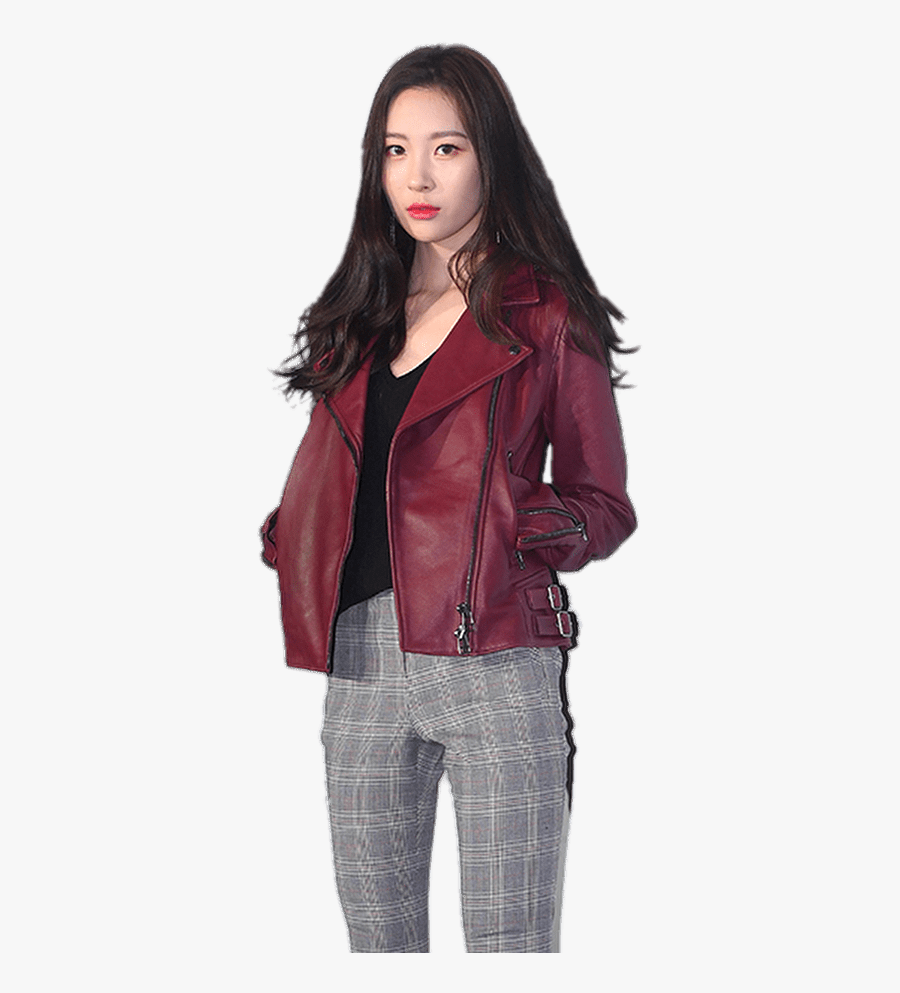 Sunmi Red Leather Jacket - Sunmi Png, Transparent Clipart