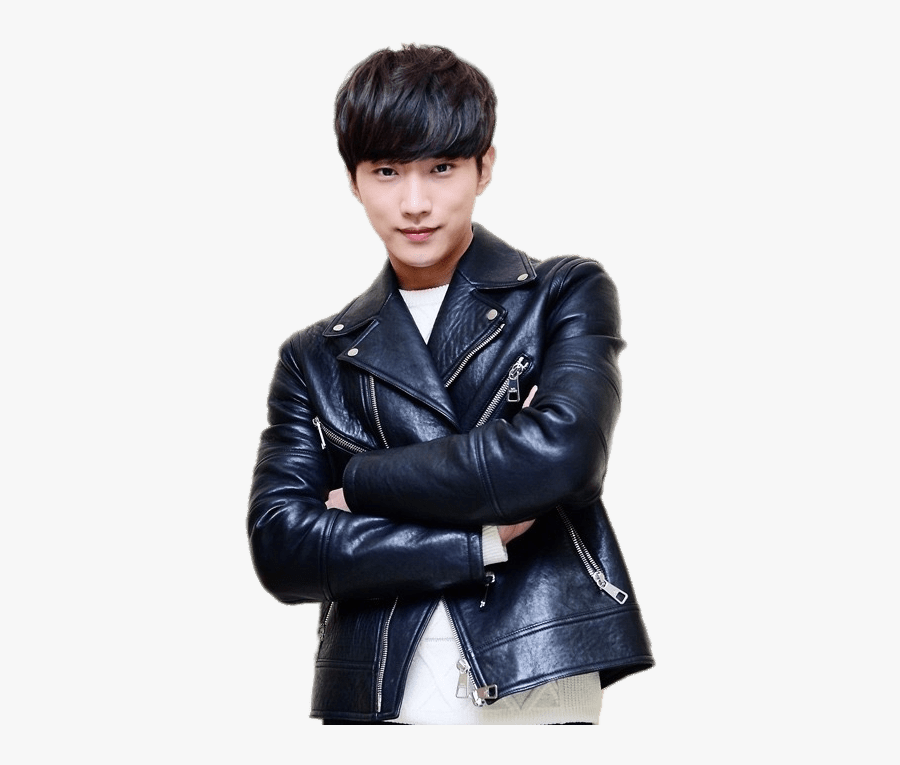 B1a4 Jinyoung In Black Leather Jacket - B1a4 Jinyoung Png, Transparent Clipart