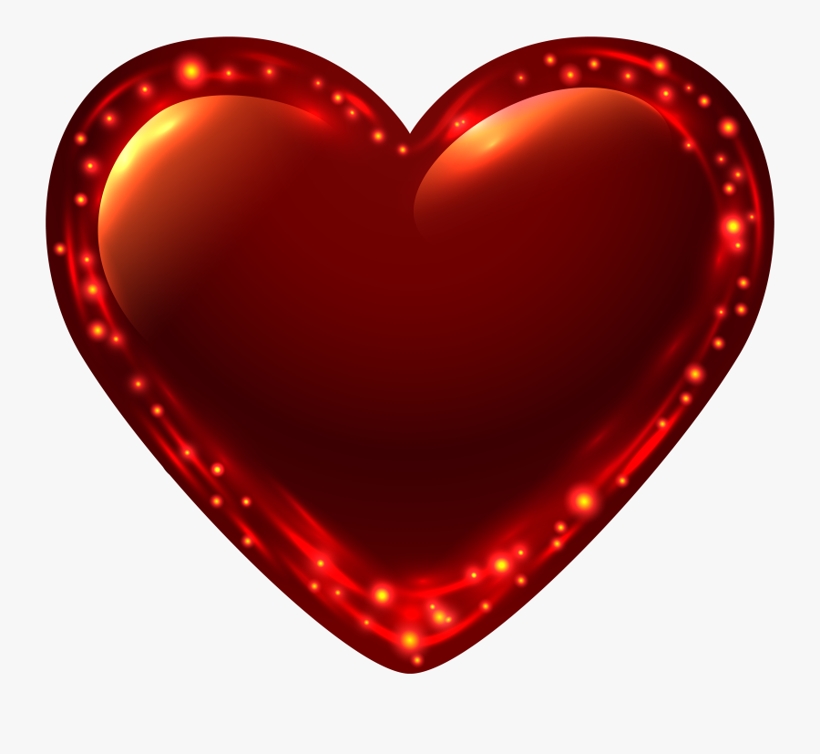 Glowing Neon Heart Png, Transparent Clipart