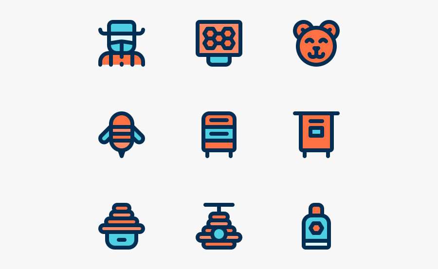 Apiary - Honey Icons, Transparent Clipart
