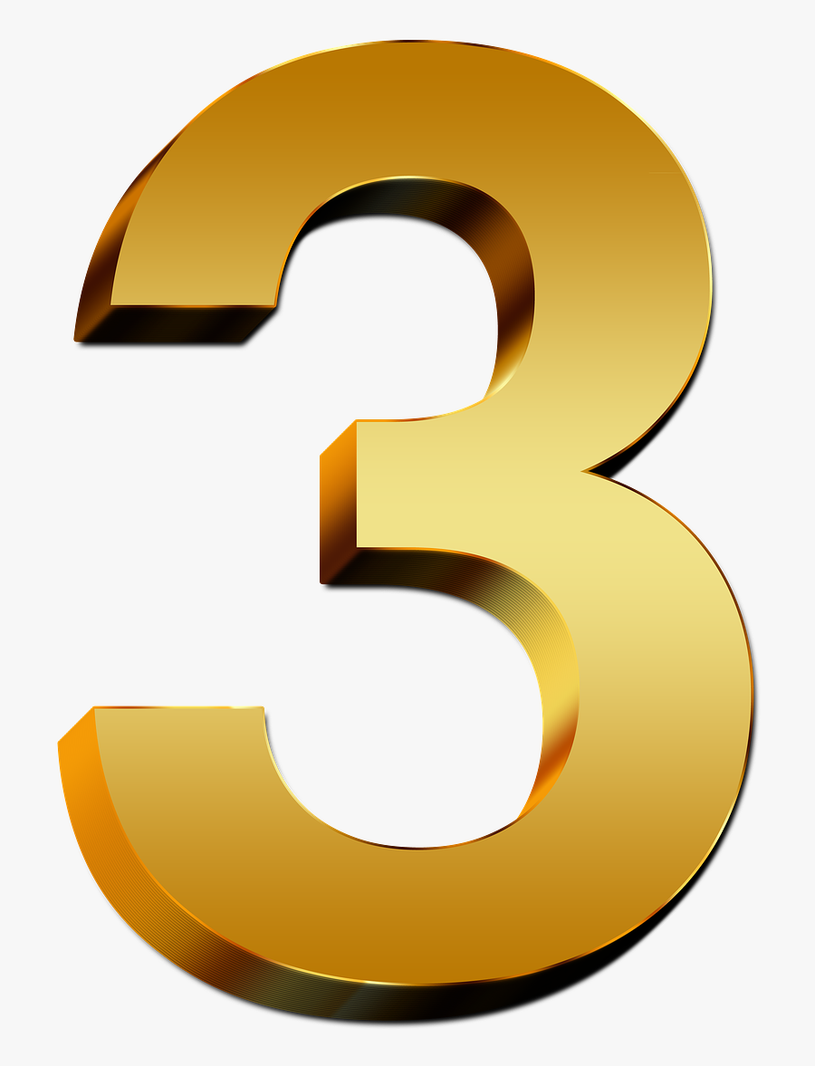 Picture Of Numbers - Number Three Transparent Background, Transparent Clipart
