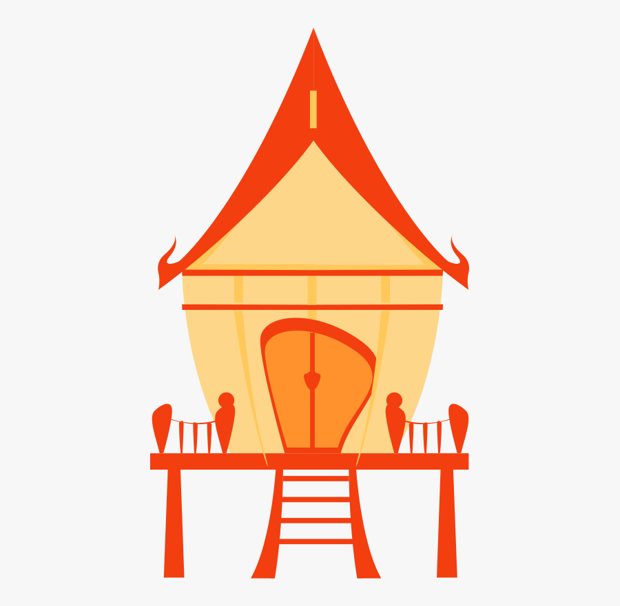 Thai Traditional House - Cartoon Thai House Png, Transparent Clipart