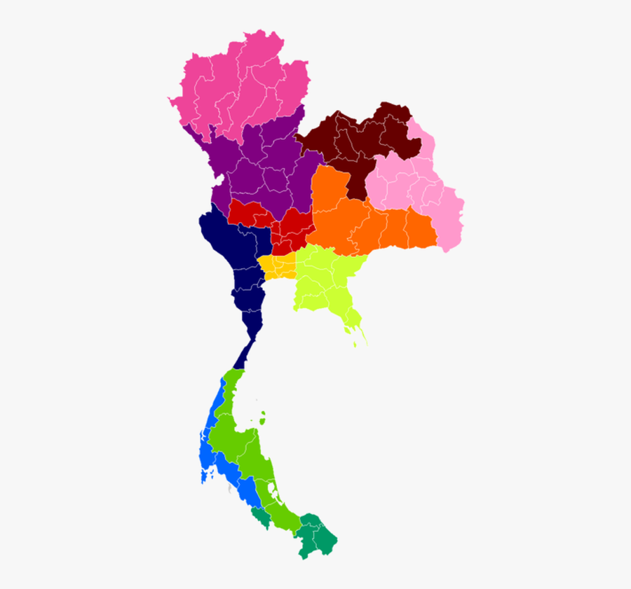 Thailand Map By Region Clipart , Png Download - Thailand Election Results 2019, Transparent Clipart