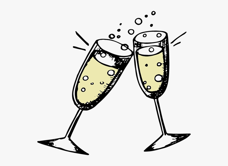Champagne Stemware, Transparent Clipart