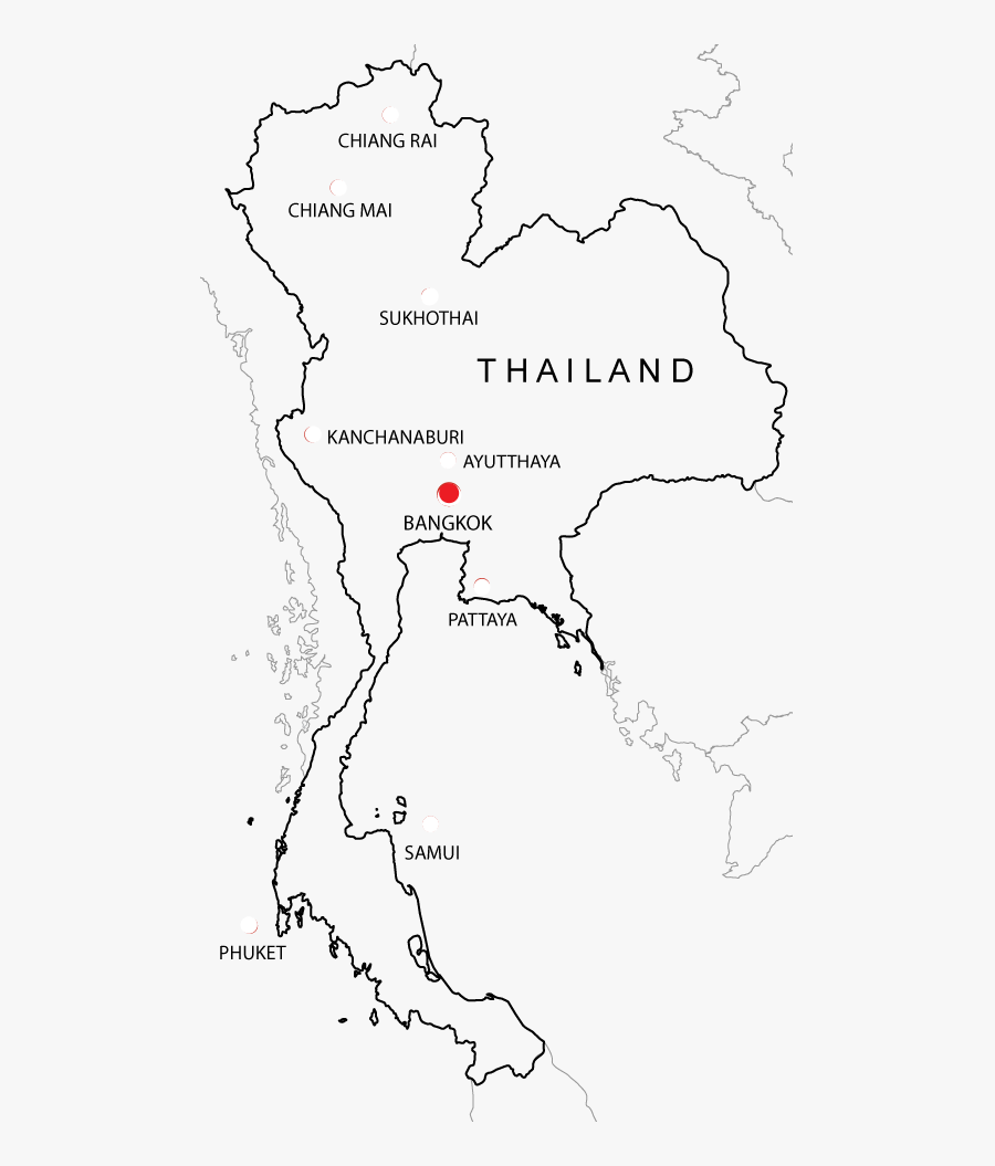 Map Of Thailand, Transparent Clipart