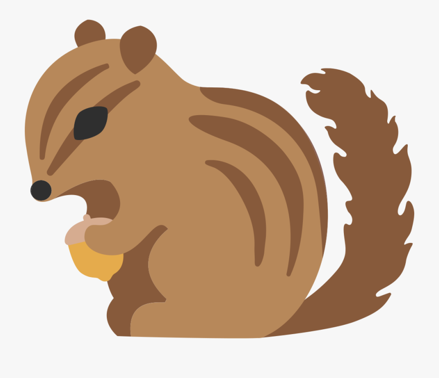 Transparent Squirrel With Acorn Clipart - Squirrel Emoji Png, Transparent Clipart
