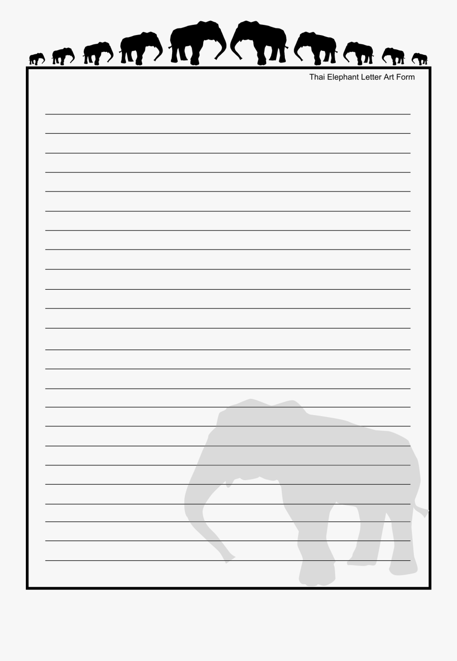 Thai Elephant Letter Art Form Clip Arts - Asian Elephant, Transparent Clipart