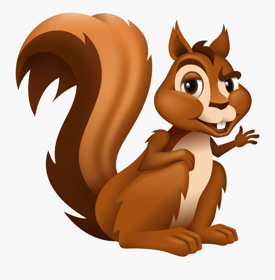 Vector Squirrel Cartoon - Squirrel Cartoon Png, Transparent Clipart