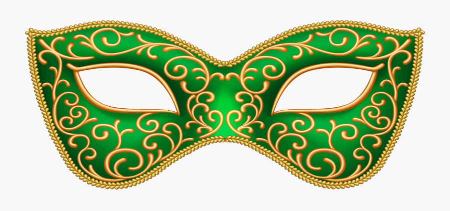 Green Mardi Gra Mask Clipart, Transparent Clipart