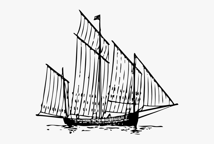 1800s Ship Clip Art, Transparent Clipart