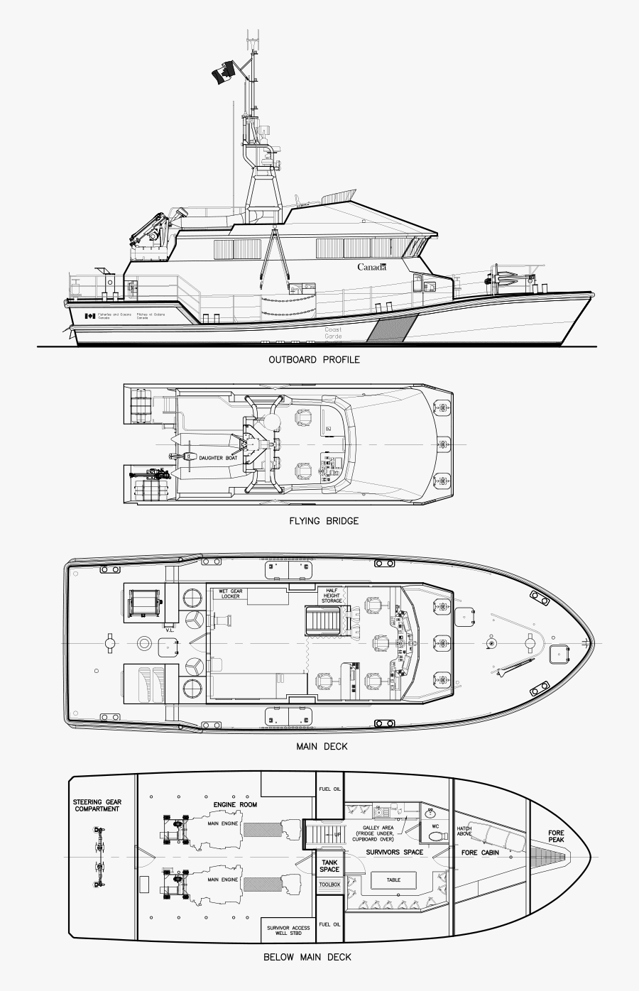 Transparent Towboat Clipart - Severn Class Lifeboat Blueprints, Transparent Clipart