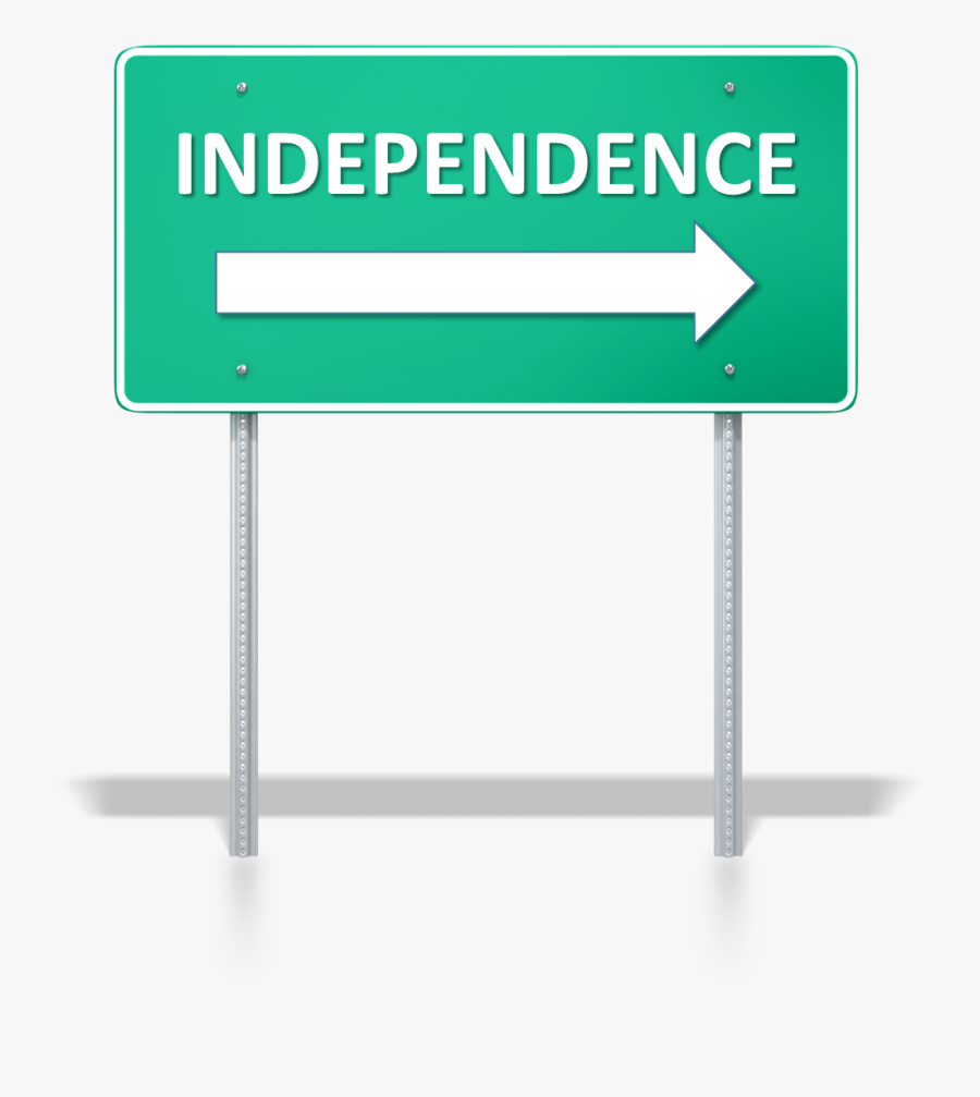 Green Sign With The Word Independence In All Caps With - Chp, Transparent Clipart