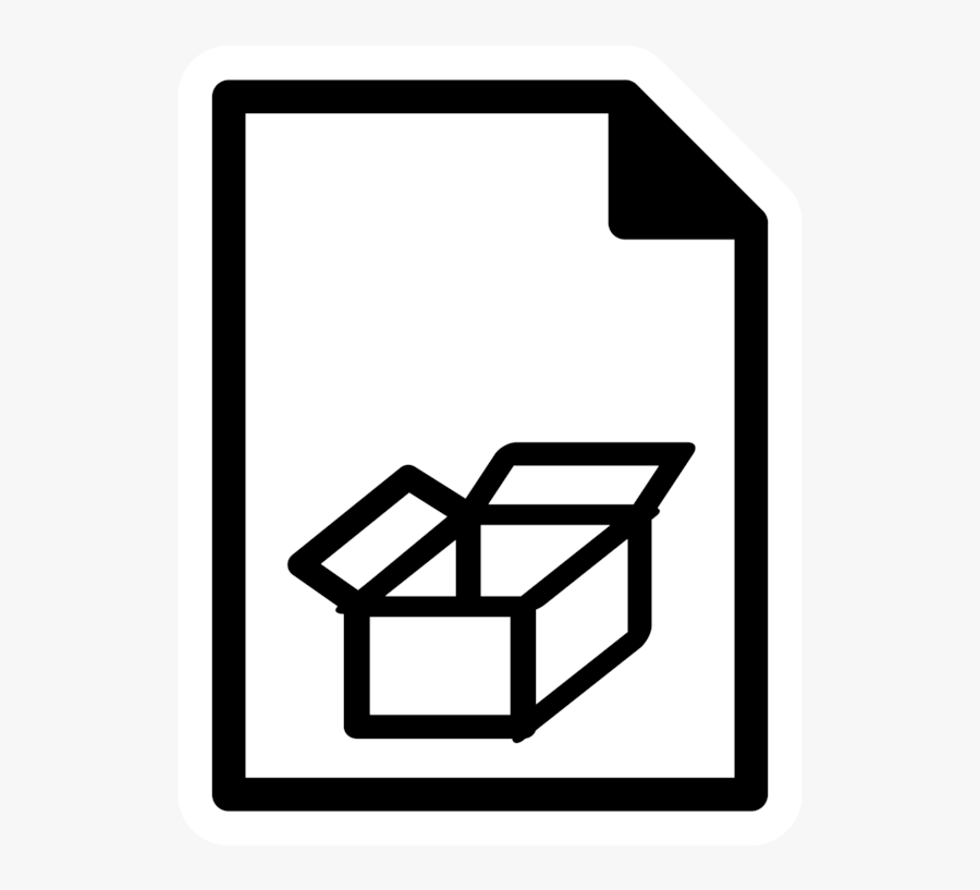 Square,angle,area - Clip Art Black And White Box, Transparent Clipart