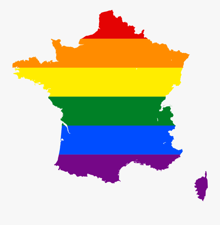 France Flag And Gay Flag Clipart , Png Download - France Flag Map, Transparent Clipart