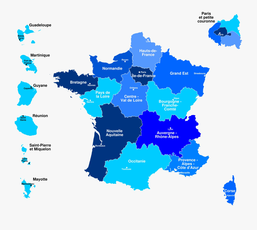 France Clipart Background - Map Of France Hd, Transparent Clipart