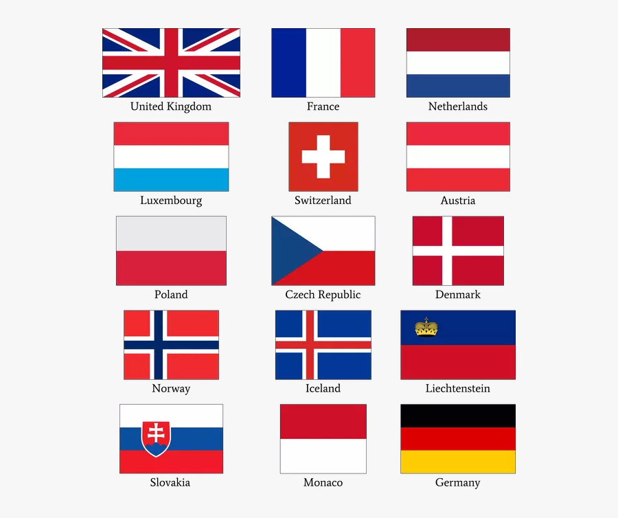 Transparent Denmark Flag Clipart - Flags With Red White And Blue, Transparent Clipart