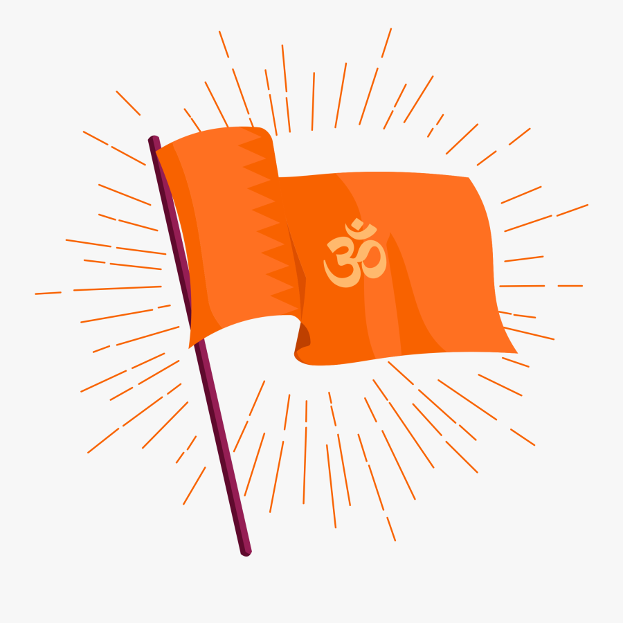 Hindu Flag Rss Logo, Transparent Clipart