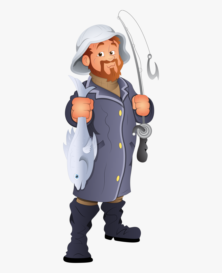 Old Fisherman Clipart, Transparent Clipart
