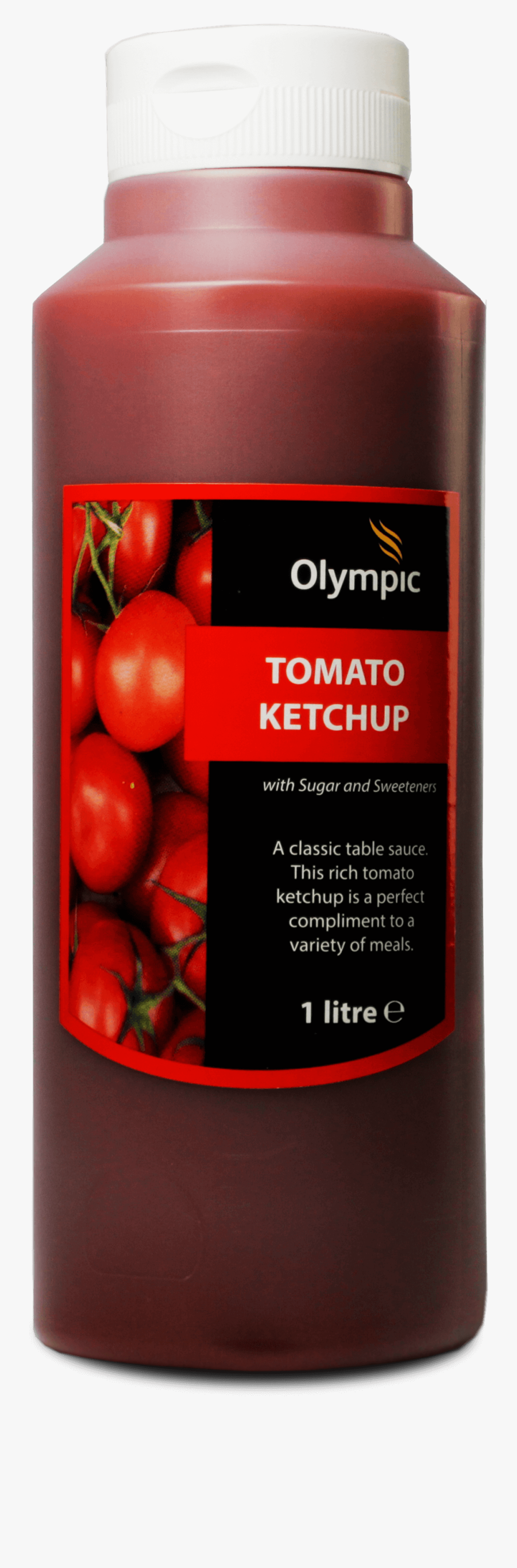 Olympic Tomato Ketchup 1l Bottle - Plum Tomato, Transparent Clipart