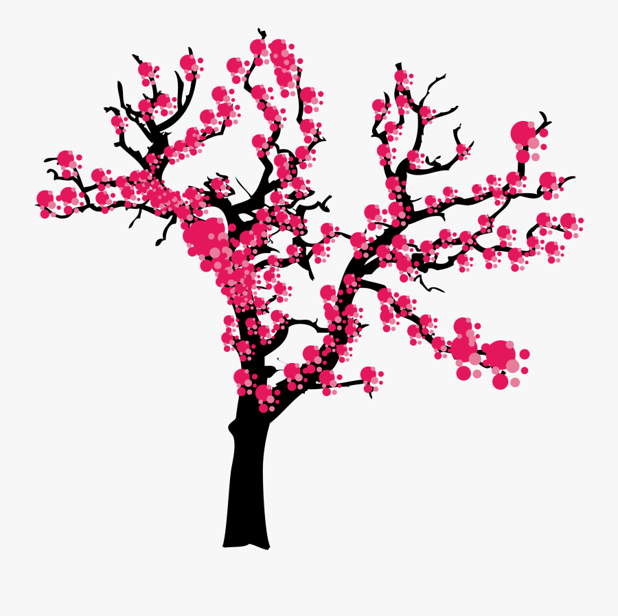 Japanese Cherry Blossom Tree Png, Transparent Clipart