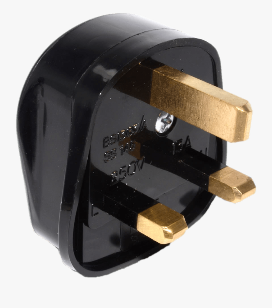 Black Plug Clip Arts - Uk 13 Amp Plug, Transparent Clipart
