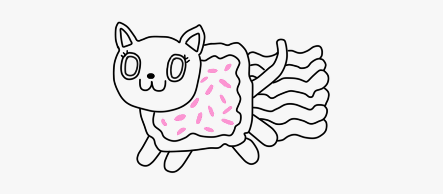 Poptart Lineart - Cartoon, Transparent Clipart
