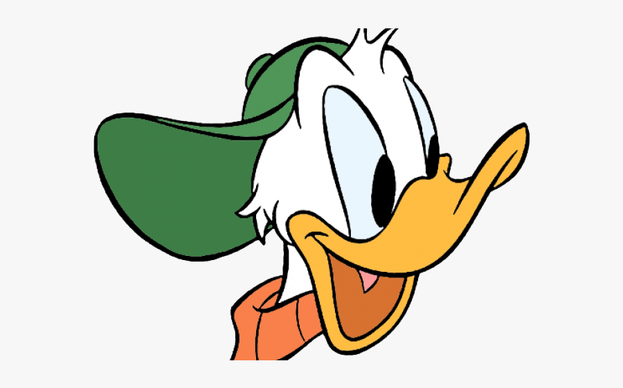 Donald Duck Wearing A Hat, Transparent Clipart