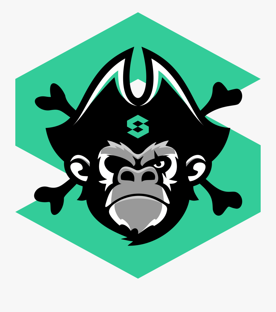 Monkey 614 Kb - Pirate Logo, Transparent Clipart