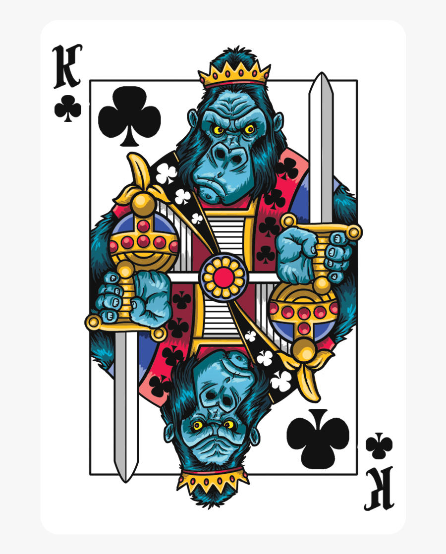 Gorilla Deck Bicycle Playing Cards, Transparent Clipart