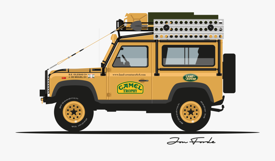 Land Rover Defender Camel, Transparent Clipart