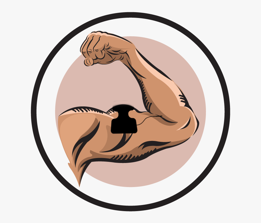 Electrode Pad Placement By Body Part Part - Cartoon Bicep Png, Transparent Clipart