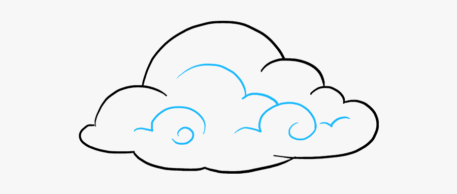 How To Draw Clouds - Clouds Drawing, Transparent Clipart