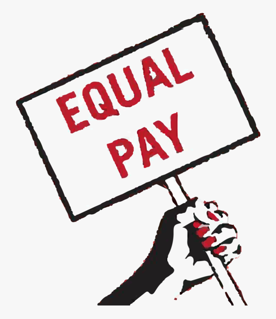 Graphics Of A Hand Holding A Sign That Says Equal Pay - Equal Pay Day 2019, Transparent Clipart