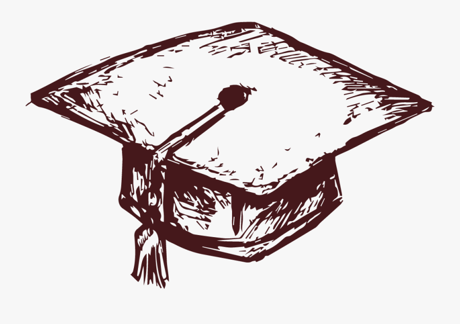 Graduation Cap Drawing Realistic, Transparent Clipart