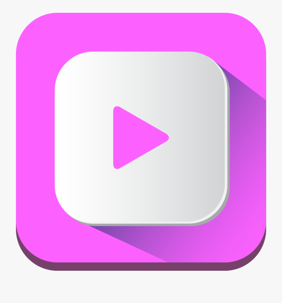 Images For Transparent Youtube Play Button Png - Pink Youtube Play Button Transparent, Transparent Clipart