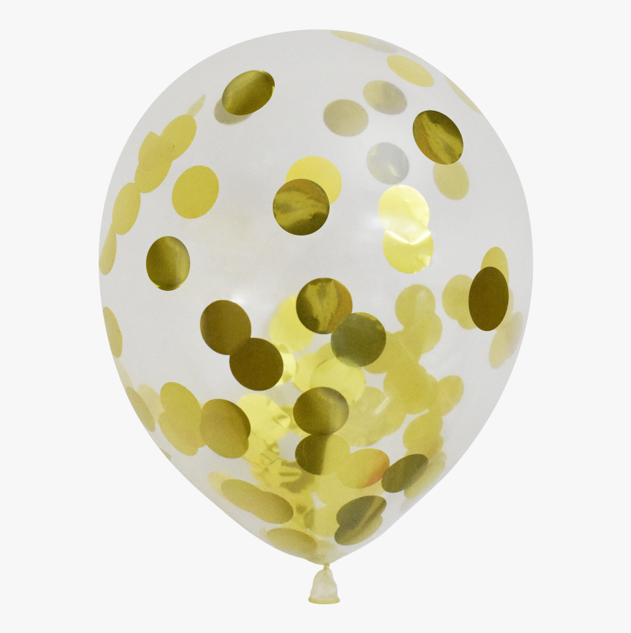 Balloon Transparent Gold Confetti - Clear Balloon Png Transparent, Transparent Clipart