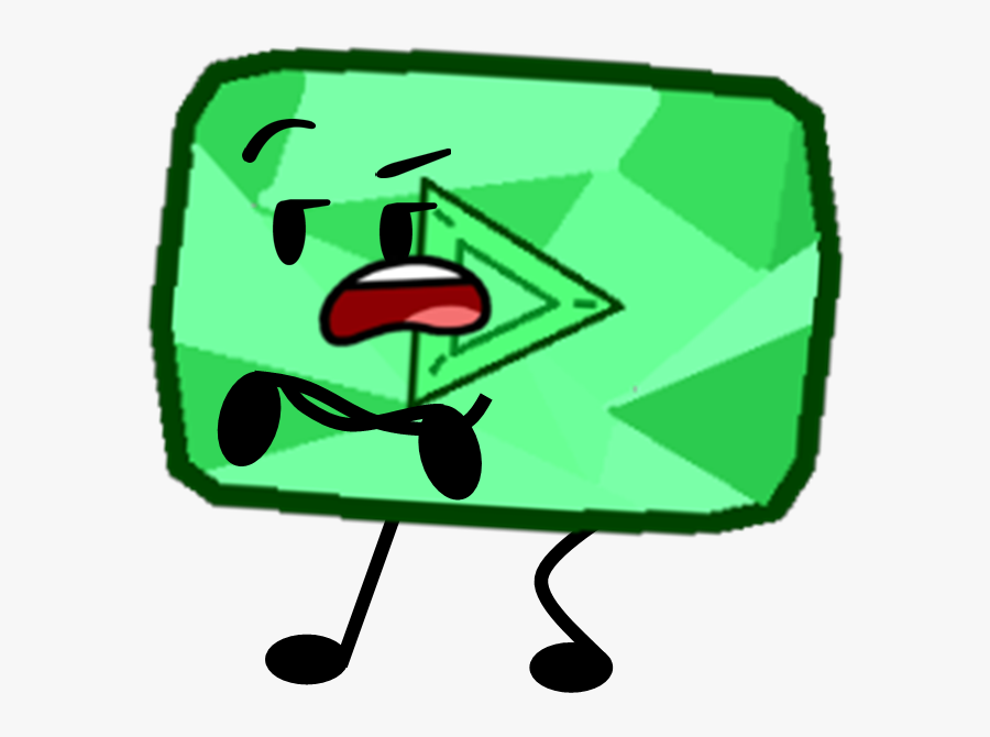 Emerald Play Button Pose - Emerald Play Button, Transparent Clipart