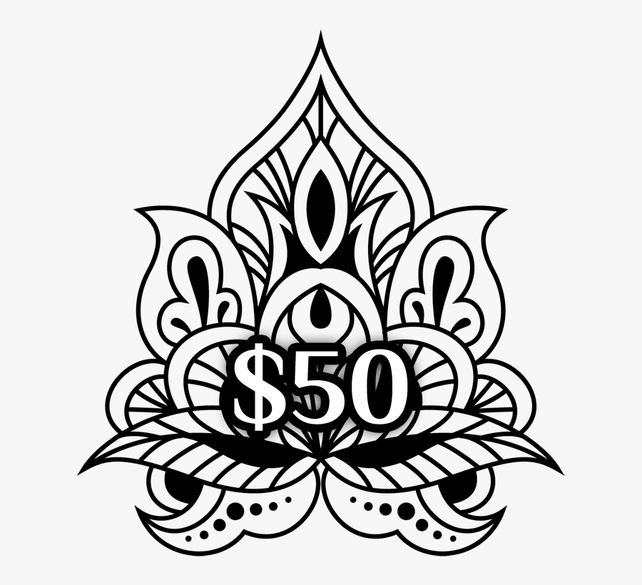 $50 Gift Certificate - Truck Art Motifs Black And White, Transparent Clipart