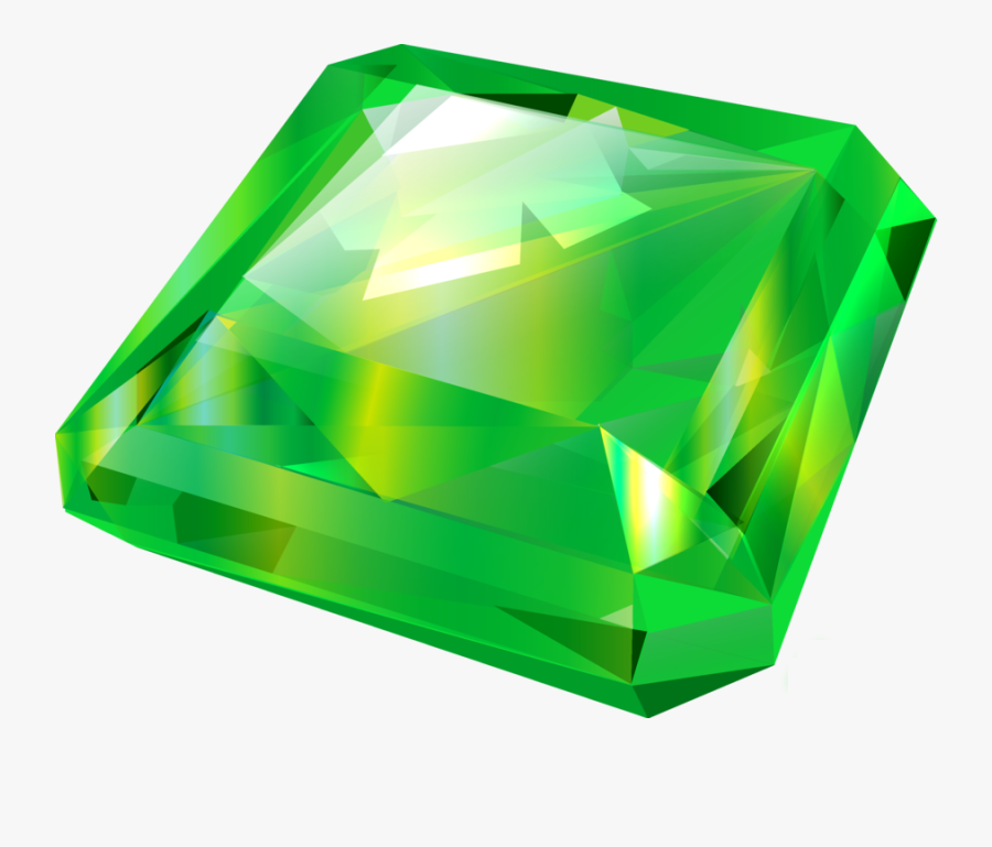 Diamonds Clipart Mineral - Green Gem Transparent Background, Transparent Clipart
