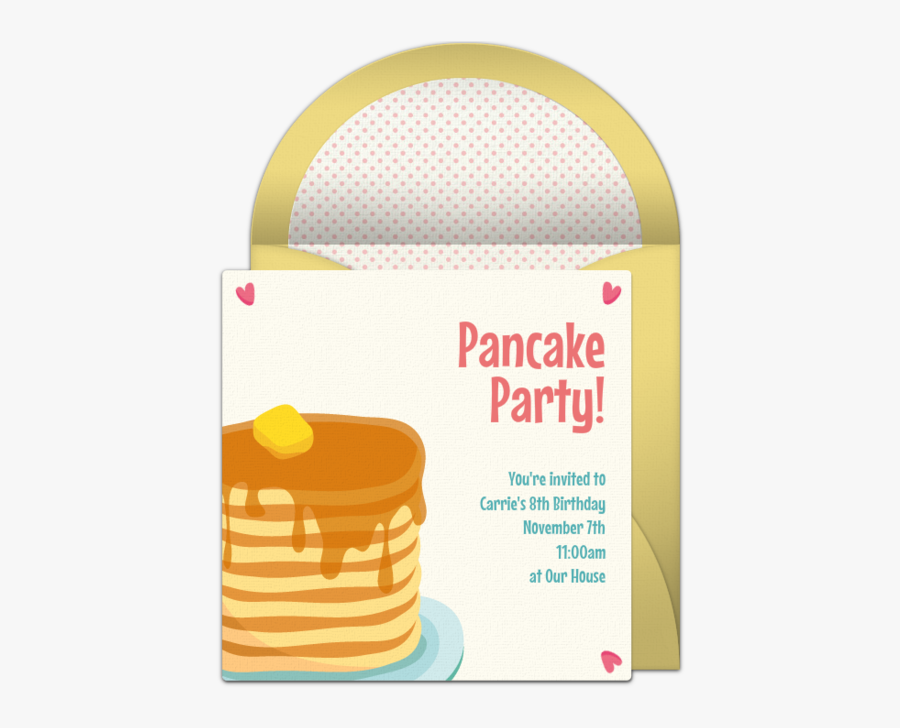 Clip Art Free Pancakes Invitations Brunch - Free Pancake Birthday Invitations, Transparent Clipart