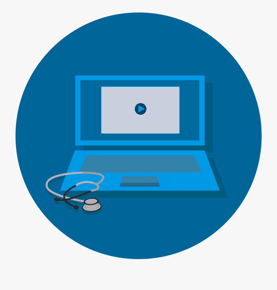 Image Of A Computer And Stethoscope, Transparent Clipart