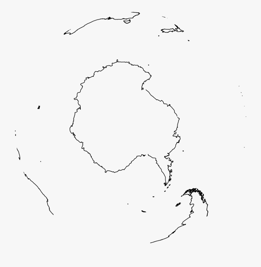 Antarctica As Viewed From Space - Sketch, Transparent Clipart