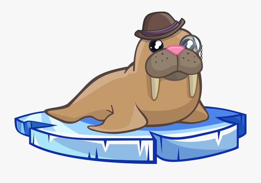 Clip Art Cute Walrus - Transparent Cartoon Walrus, Transparent Clipart
