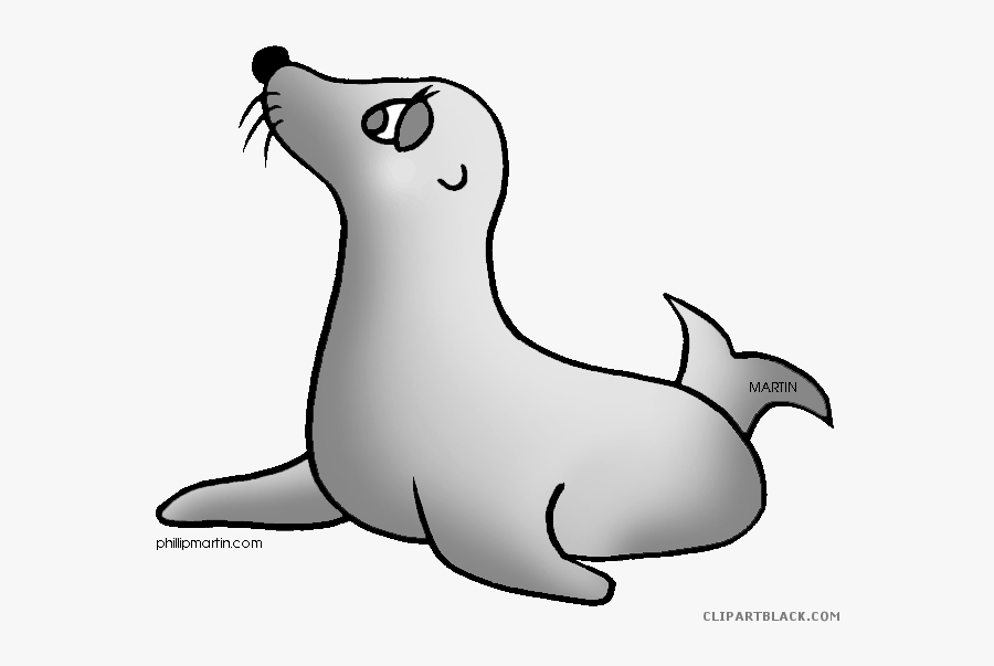 Page Of Clipartblack Com Free Black White - Hawaiian Monk Seal Gif Vector, Transparent Clipart